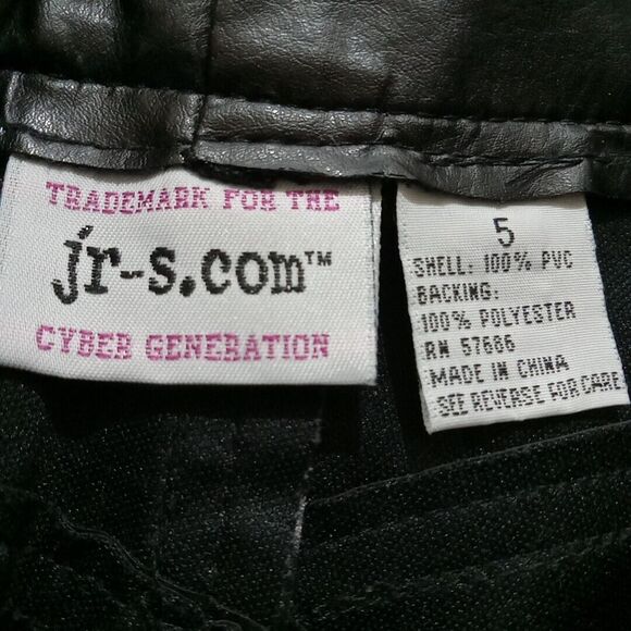 jr-s.com Faux Leather Jeans Women's Size Junior's 5 Black * - Picture 13 of 14